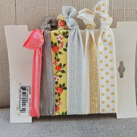 France Luxe Hair Ties Multi Color Set of 6 Hair Bands L. Erickson Pony Tail Tie - Picture 6 of 11